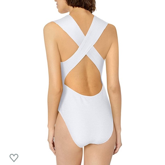 Kenneth Cole Plunge Front Cap Sleeve Swimsuit NEW - Picture 3 of 3